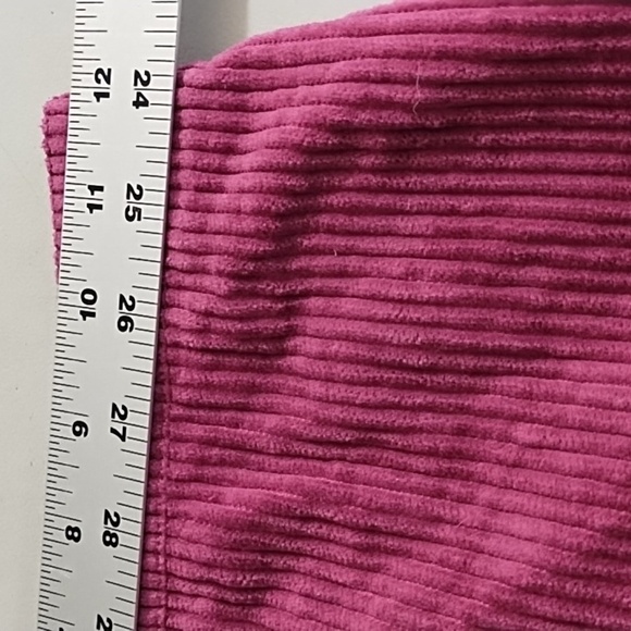 Cynthia Rowley Soft Wide Wale Corduroy Skirt Elastic Back Gold Button Detail - Picture 6 of 8